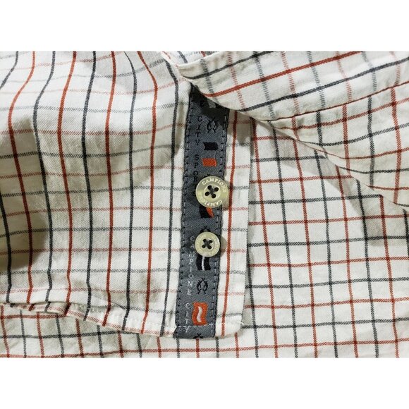 Campione Mens White Red Cross Striped Button Down Long Sleeve Dress Shirt Size M - Picture 7 of 7